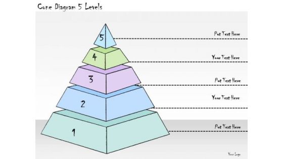 Ppt Slide Cone Diagram 5 Levels Business Plan