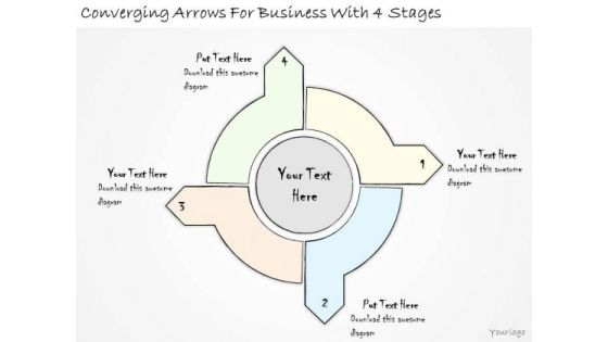 Ppt Slide Converging Arrows For Business With 4 Stages Strategic Planning