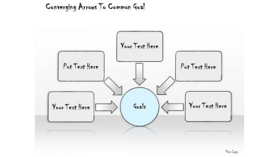 Ppt Slide Converging Arrows To Common Goal Sales Plan