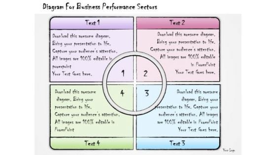 Ppt Slide Diagram For Business Performance Sectors Plan