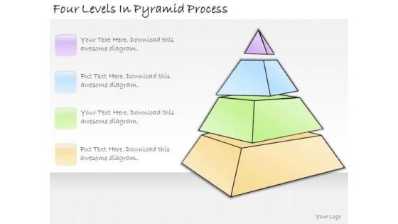 Ppt Slide Four Levels In Pyramid Process Sales Plan