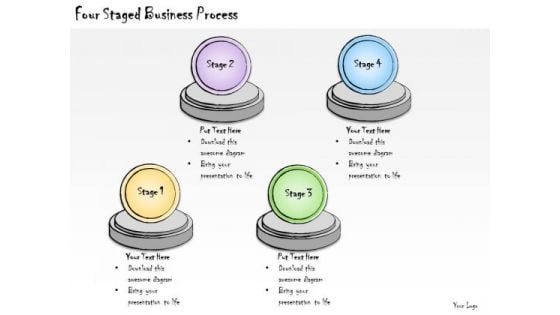 Ppt Slide Four Staged Business Process Diagrams