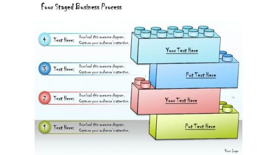 Ppt Slide Four Staged Business Process Plan