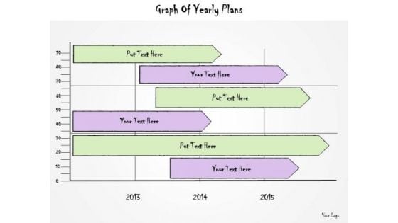 Ppt Slide Graph Of Yearly Plans Sales