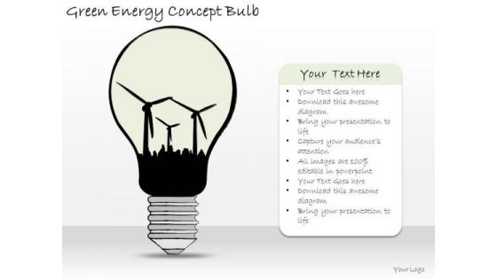 Ppt Slide Green Energy Concept Bulb Marketing Plan