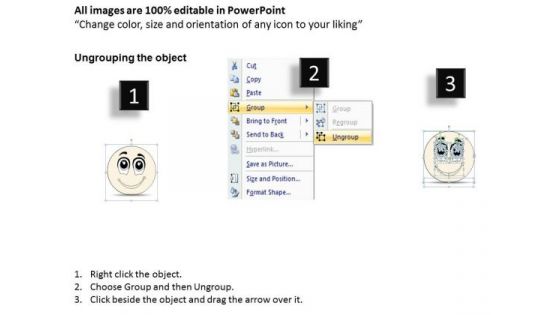 Ppt Slide Happy Smiley Icon For Happiness Business Diagrams