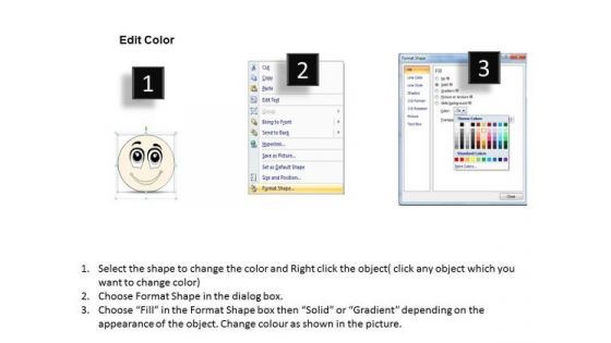 Ppt Slide Happy Smiley Icon For Happiness Business Diagrams