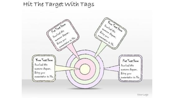 Ppt Slide Hit The Target With Tags Business Diagrams