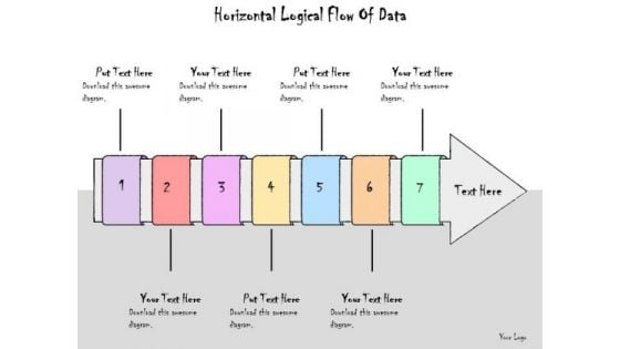 Ppt Slide Horizontal Logical Flow Of Data Strategic Planning