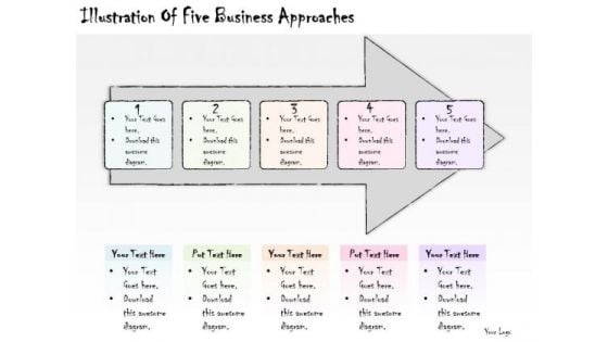 Ppt Slide Illustration Of Five Business Approaches Plan