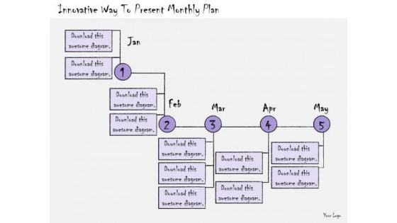 Ppt Slide Innovative Way To Present Monthly Plan Strategic Planning