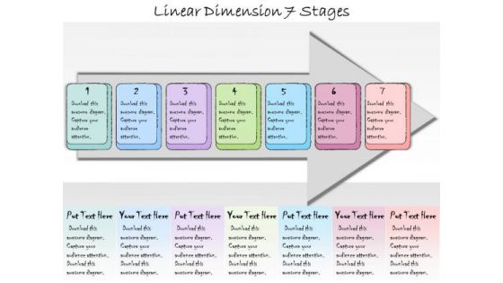 Ppt Slide Linear Dimension 7 Stages Business Plan