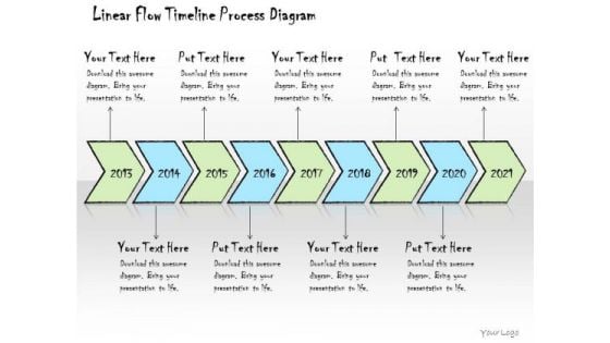 Ppt Slide Linear Flow Timeline Process Diagram Consulting Firms