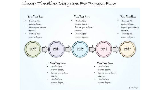 Ppt Slide Linear Timeline Diagram For Process Flow Sales Plan