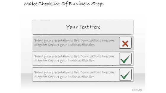 Ppt Slide Make Checklist Of Business Steps Plan