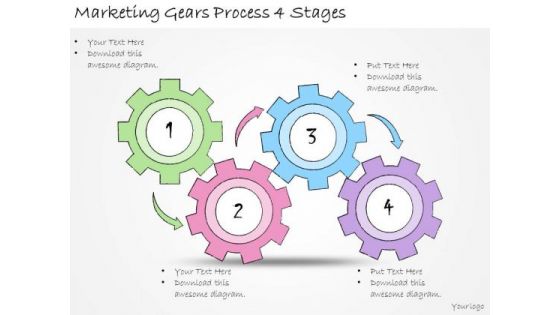 Ppt Slide Marketing Gears Process 4 Stages Consulting Firms