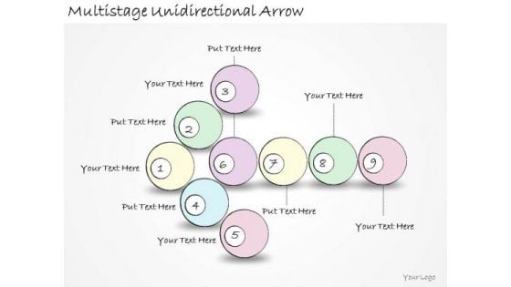 Ppt Slide Multistage Unidirectional Arrow Sales Plan