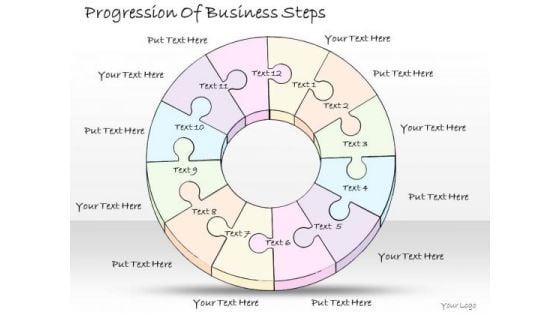 Ppt Slide Progression Of Business Steps Sales Plan