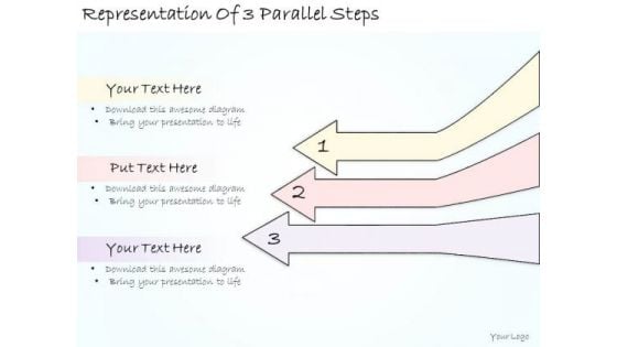 Ppt Slide Representation Of 3 Parallel Steps Strategic Planning