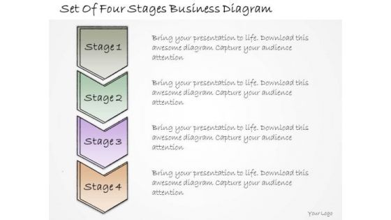 Ppt Slide Set Of Four Stages Business Diagram Diagrams
