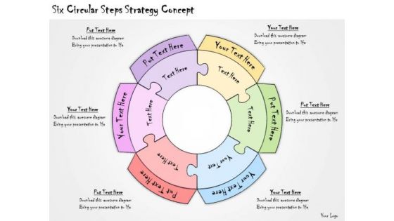 Ppt Slide Six Circular Steps Strategy Concept Consulting Firms