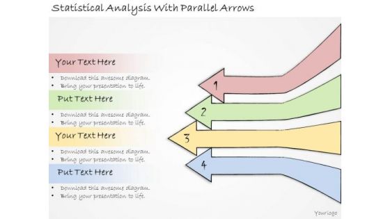 Ppt Slide Statistical Analysis With Parallel Arrows Business Diagrams