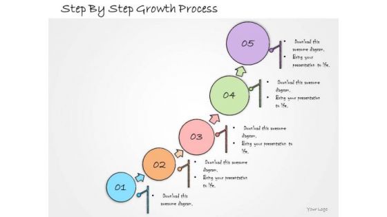 Ppt Slide Step By Growth Process Sales Plan