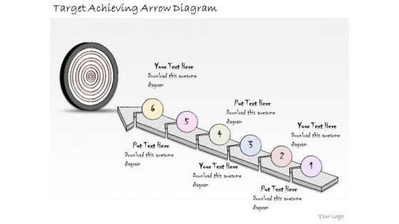 Ppt Slide Target Achieving Arrow Diagram Marketing Plan