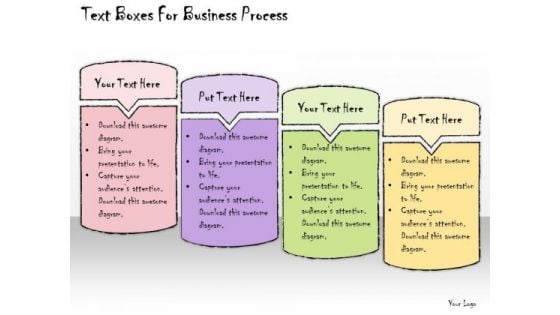 Ppt Slide Text Boxes For Business Process Sales Plan