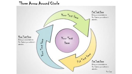 Ppt Slide Three Arrow Around Circle Strategic Planning