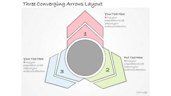 Ppt Slide Three Converging Arrows Layout Business Diagrams