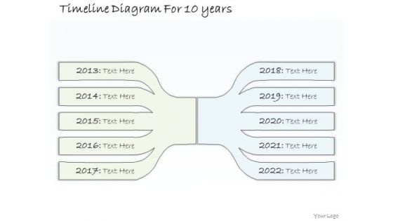 Ppt Slide Timeline Diagram For 10 Years Business Diagrams