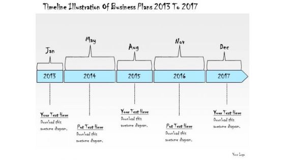 Ppt Slide Timeline Illustration Of Business Plans 2013 To 2017