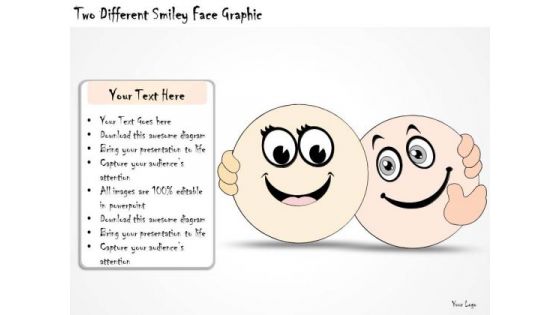 Ppt Slide Two Different Smiley Face Graphic Marketing Plan