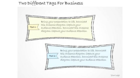 Ppt Slide Two Different Tags For Business Marketing Plan