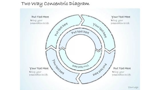 Ppt Slide Two Way Concentric Diagram Marketing Plan