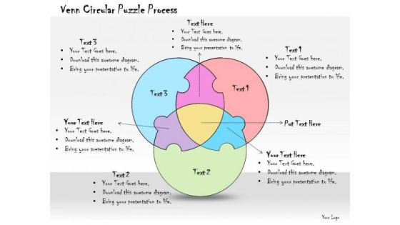 Ppt Slide Venn Circular Puzzle Process Business Plan