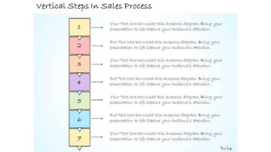 Ppt Slide Vertical Steps In Sales Process Plan