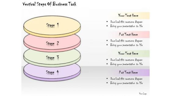 Ppt Slide Vertical Steps Of Business Task Sales Plan