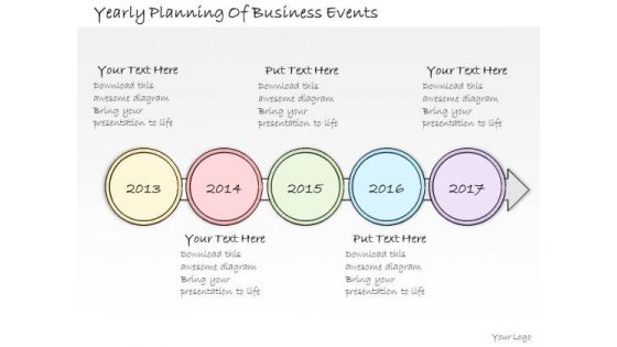 Ppt Slide Yearly Planning Of Business Events Diagrams