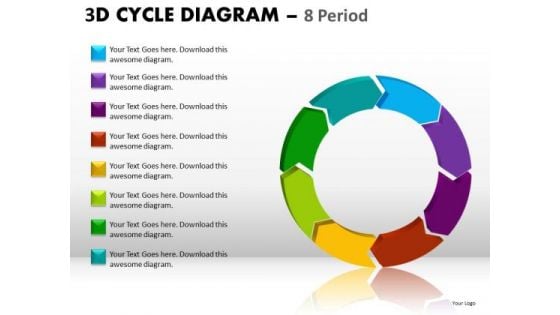 Ppt Slides 8 Circular Stages Cycle Diagram PowerPoint Templates