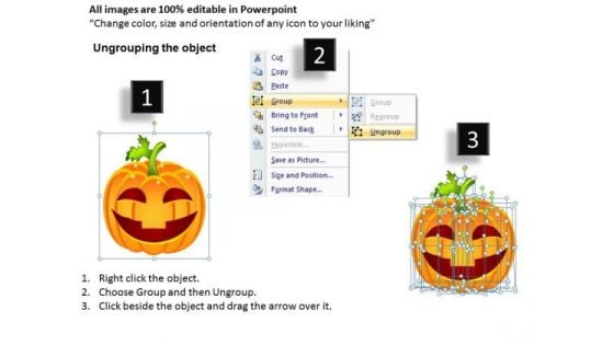 Ppt Slides Creepy Halloween Pumpkin PowerPoint Templates