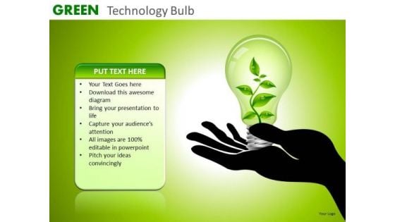 Ppt Slides Green Environmentally Friendly Initiatives PowerPoint Templates