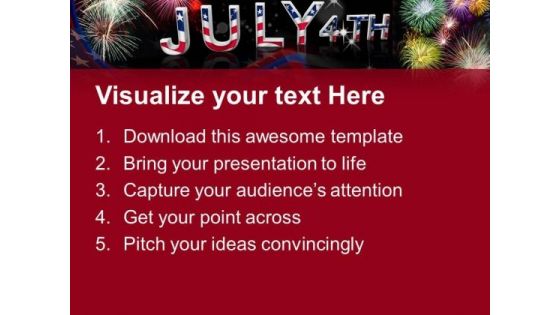 Ppt Slides July 4th American Independence PowerPoint Templates 0612