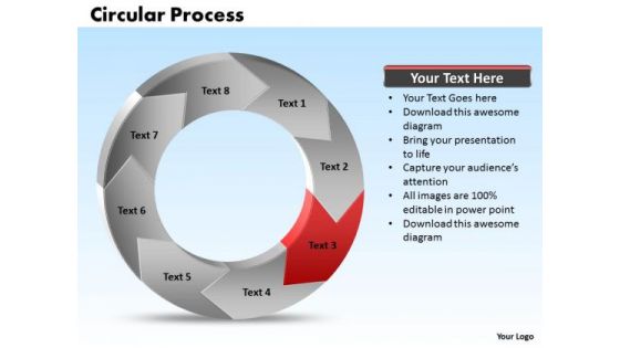 Ppt Stage 3 In Recycle PowerPoint Template Process Circular Manner Templates
