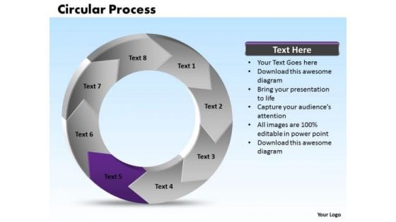 Ppt Stage 5 In Recycle Process Circular PowerPoint Menu Template Manner Templates