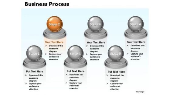 Ppt Steps Of Marketing Process 6 Stages Presentation PowerPoint Templates 0812