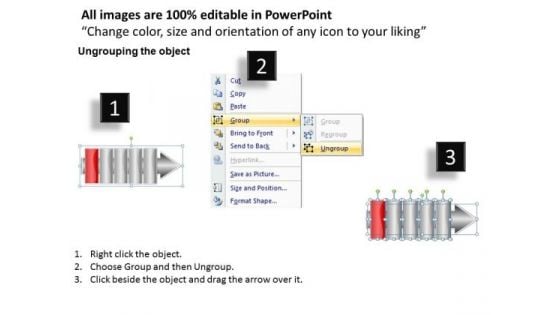 Ppt Straight Flow 5 Power Point Stage PowerPoint Templates