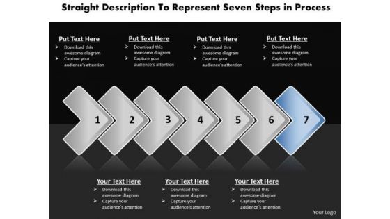 Ppt Straight Illustration To Represent Seven Steps In Process PowerPoint Templates