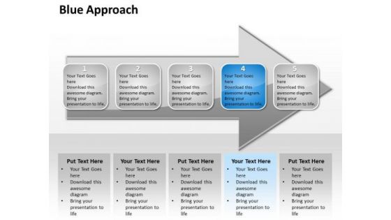 Ppt Subsequential Illustration Of Blue Approach An Arrow PowerPoint Templates